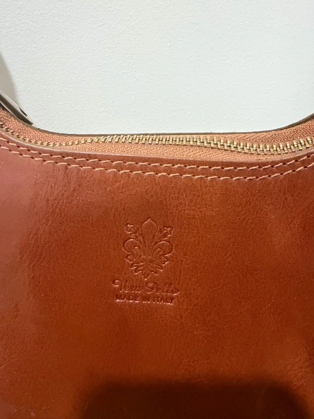 Italian Leather “Vera Pelle” Shoulder Bag – Made in Italy - Picture 2 of 5